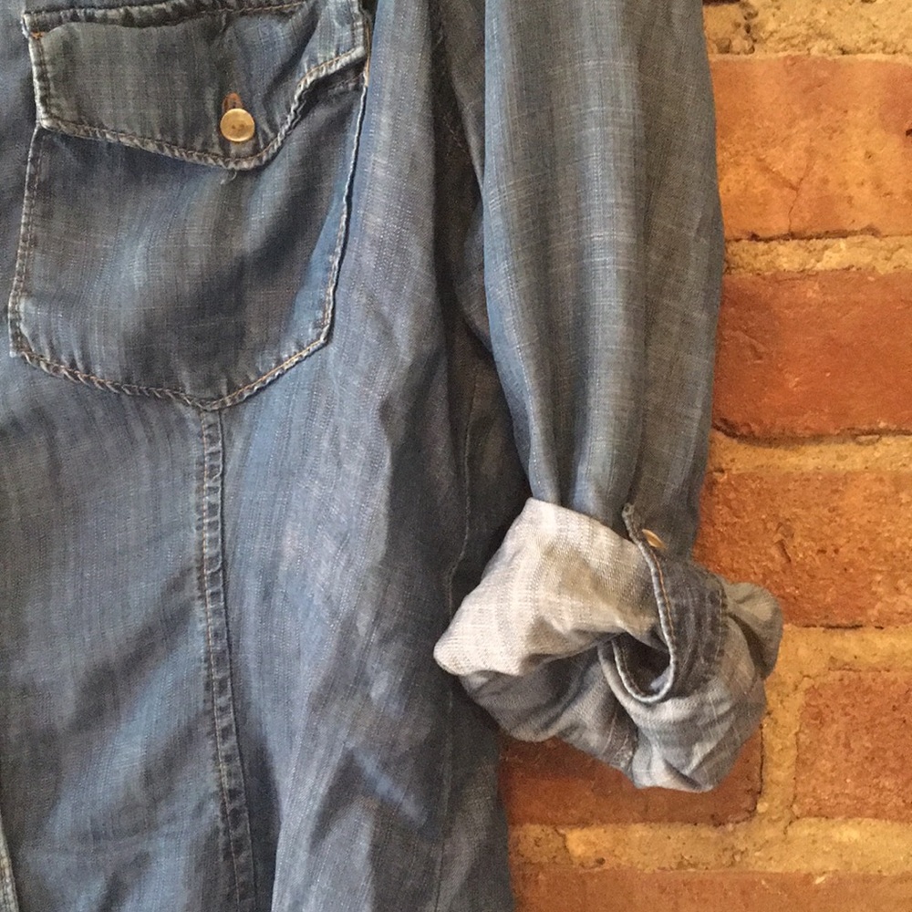 Fitted Chambray Button Down - image 2